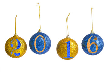 Christmas decorations on a white background. 