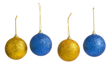 Christmas decorations on a white background.