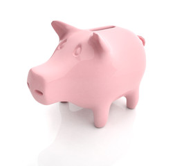 Piggy bank isolated on white background 