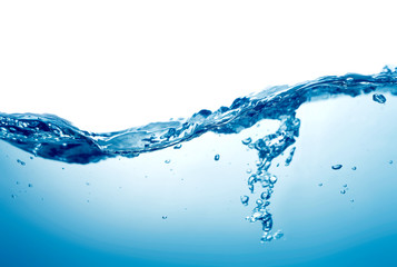 Water wave on white background