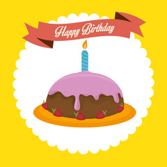 Happy birthday cake dessert