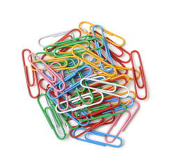 Top view of color paper clip
