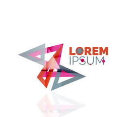 Logo, abstract geometric business icon