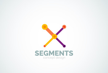 Vector outline minimal abstract geometric logo