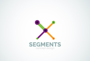 Vector outline minimal abstract geometric logo