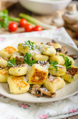 Crispy fried gnocchi