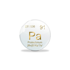 Periodensystem Kugel - 91 Protactinium 