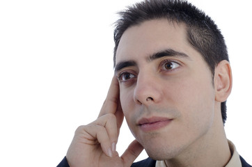 Fototapeta premium Man in business suit thinking.