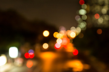 Fototapeta premium see blurring,the lights of cars on the road at night