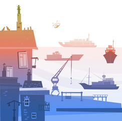 Port of big City, illustration