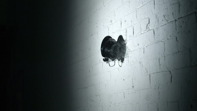 Smashing clock shooting with high speed camera, phantom flex.