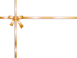 festliche goldene Schleife mit rotem Rand