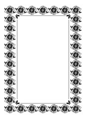 silhouette frame with butterflies