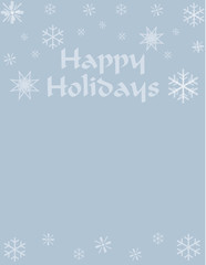 Fototapeta na wymiar Winter Snowflake Happy Holidays