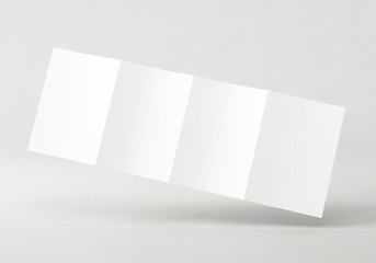 Din A5 gefalten Broschüre weiß Vorlage