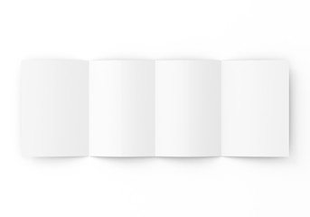 Din A5 gefalten Broschüre weiß Vorlage