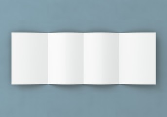 Din A5 gefalten Broschüre weiß Vorlage