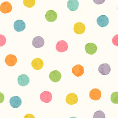 Materiał do szycia Abstract seamless pattern with bright colorful hand drawn dots