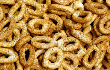 genuine taralli Italian bio food for sale in bakery