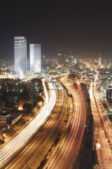 Fototapeta na wymiar Tel Aviv at Night