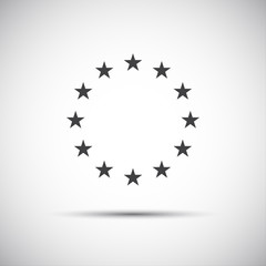 Stars of the European Union, simple vector icons