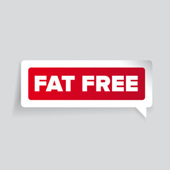 Fat free label vector