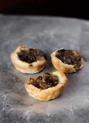 Home made raisin butter tart