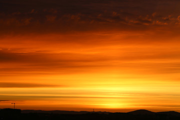 Beautiful sunsets in the sky