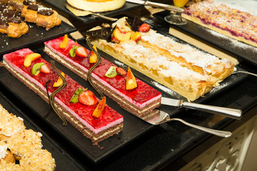 A variety of cakes