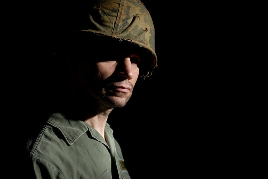 Distraught American Soldier - Vietnam War