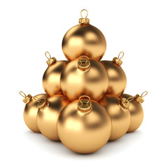 Gold Christmas ball