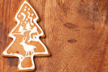 Christmas tree gingerbread cookie