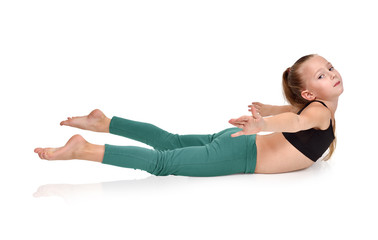 girl doing yoga exercises © vetkit
