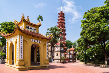 Inside the Tran Quoc Pagoda complex,  Hanoi