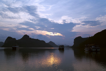 Sunrise in Halong Bay,  Vietnam