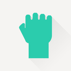 fist vector flat icon