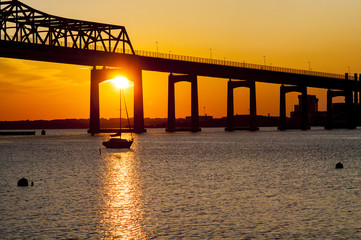 Braga Bridge sunset