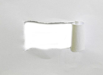white torn paper
