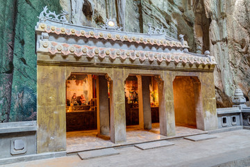 Huyen Khong Cave with shrines, Marble mountains,  Vietnam