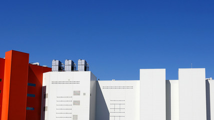 Wall of the big industrial building