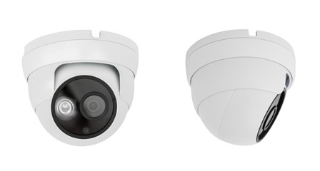 Security camera ceiling type isolated on white background