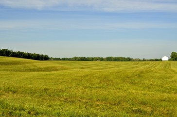 Rolling countryside vistas on a sunny summer day
