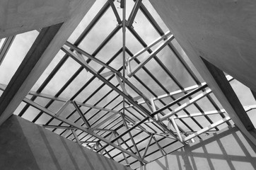 Steel Roof Black and White