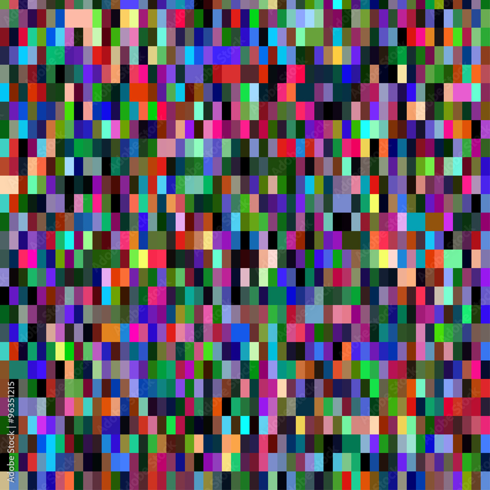 Poster Colorful pattern with chaotic pixels