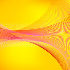Abstract yellow background with red lines