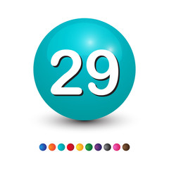 number 3d ball