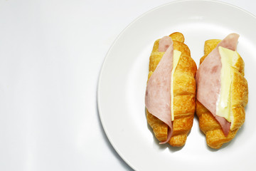 ham cheese in croissant
