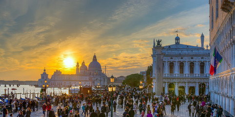 Naklejka premium Venice at sunset, Italy