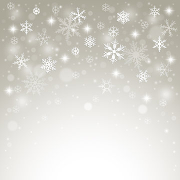 Winter background with falling snowflakes