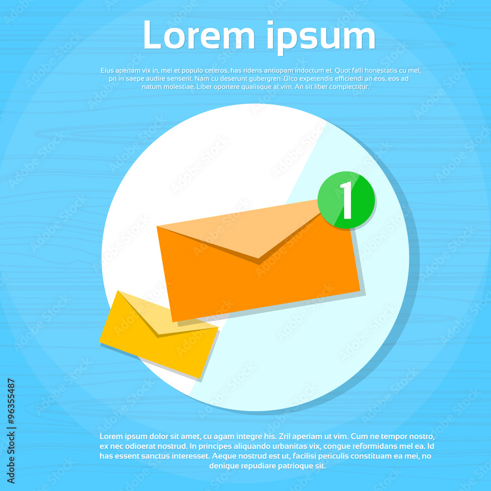 Aufkleber envelope digital marketing email inbox message send